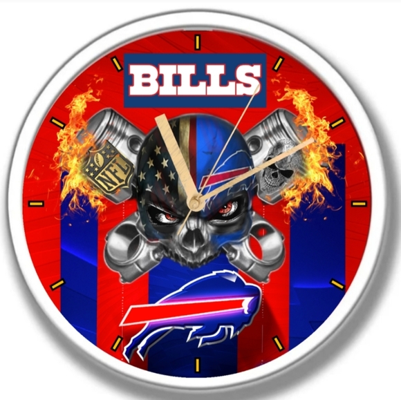 Buffalo Bills football clock with led lights - Picture 2 of 4